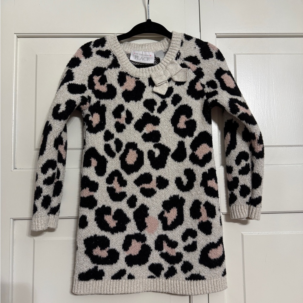 The Children’s Place Leopard Print Sweater Dress 18-24m